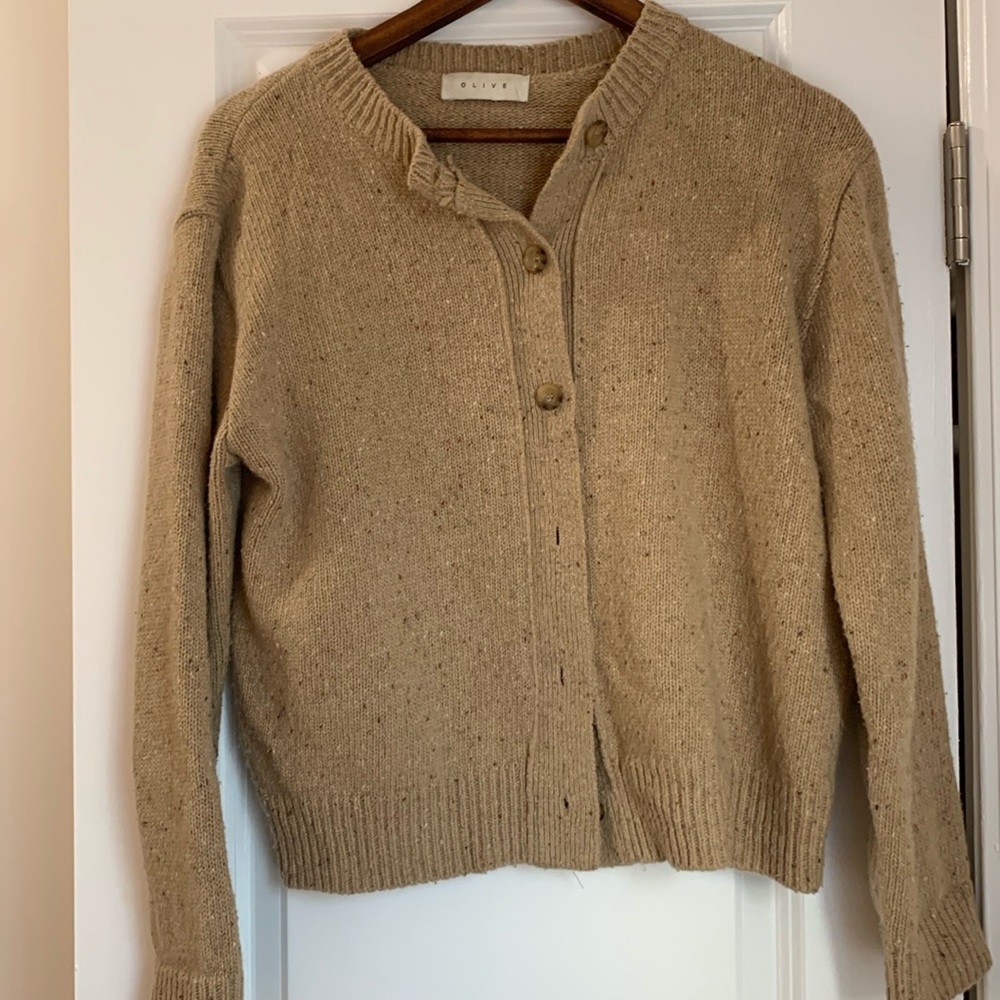 Cozy Tan Knit Cardigan